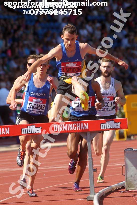 Mens 3000 metres steeplechase, 2019 Muller British Championships, Alexander Stadium, Birmingham. Photo: David T. Hewitson/Sports for All Pics